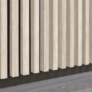 Natural Oak Light Grey Wall Slats